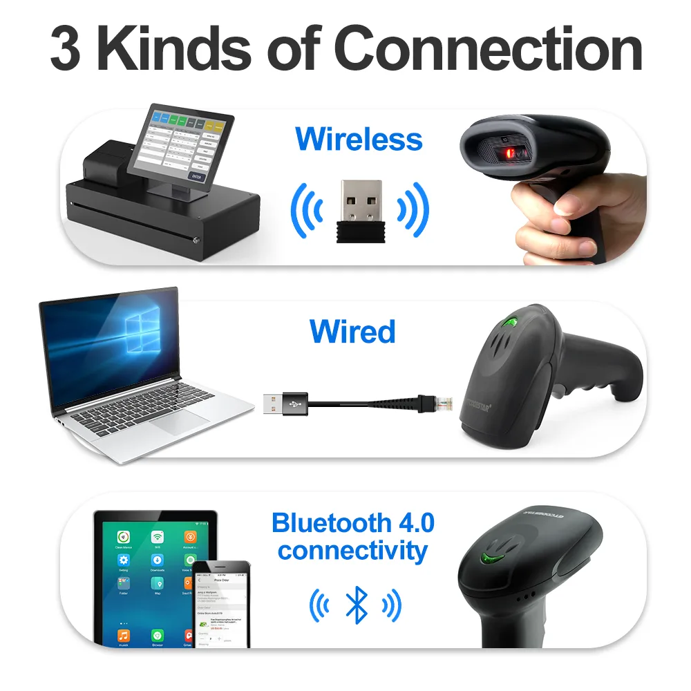 X-9701B CCD Wireless Barcode Scanner