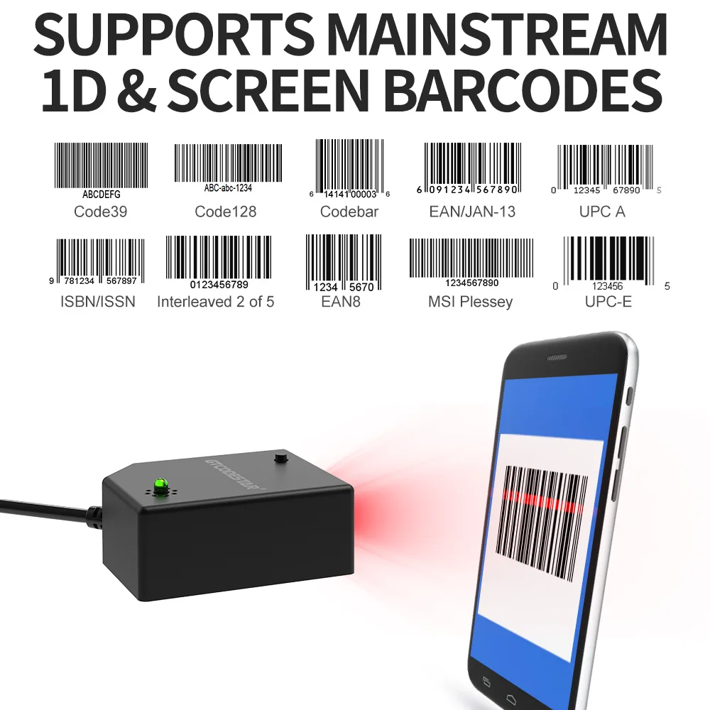 X-9700M Mini 1D CCD Barcode Scanner