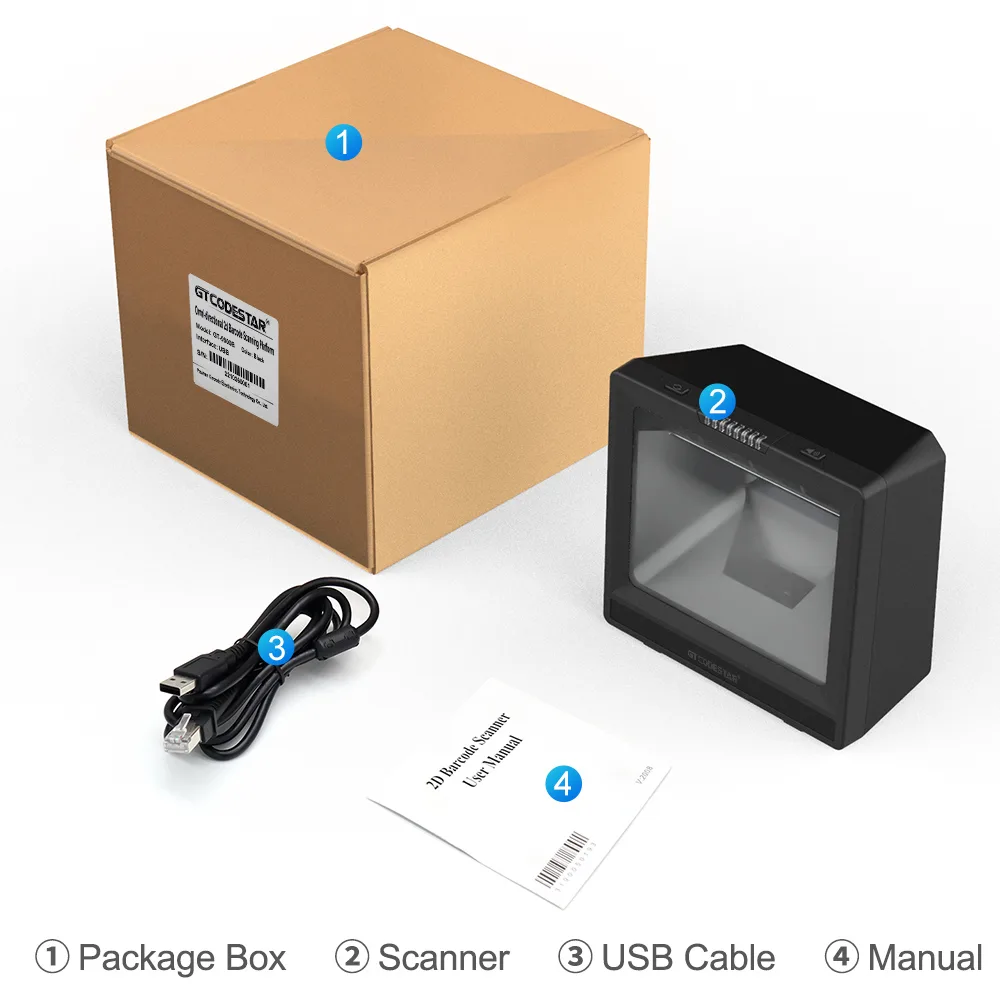 GT-9900 2D Desktop Wired Barcode Scanner