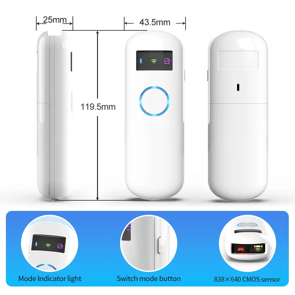GT-3303 2D Wireless Portable Barcode Scanner