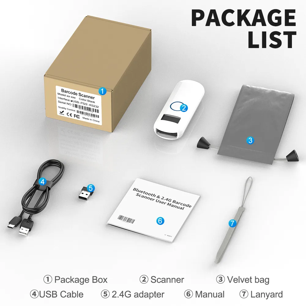 GT-3303 2D Wireless Portable Barcode Scanner