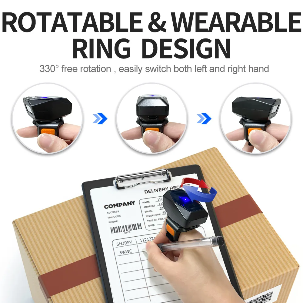 GT-S101 2D Bluetooth Wireless Wearable Barcode Scanner