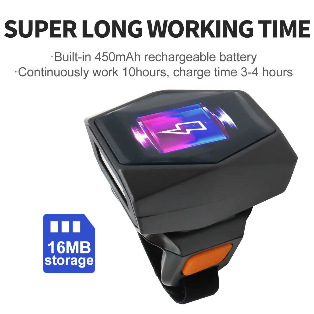 GT-S101 2D Bluetooth Wireless Wearable Barcode Scanner
