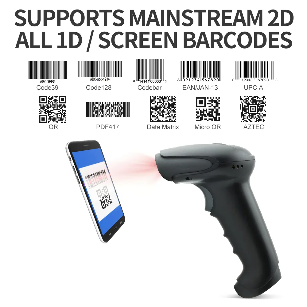 X-9701C Wireless 2D Barcode Scanner