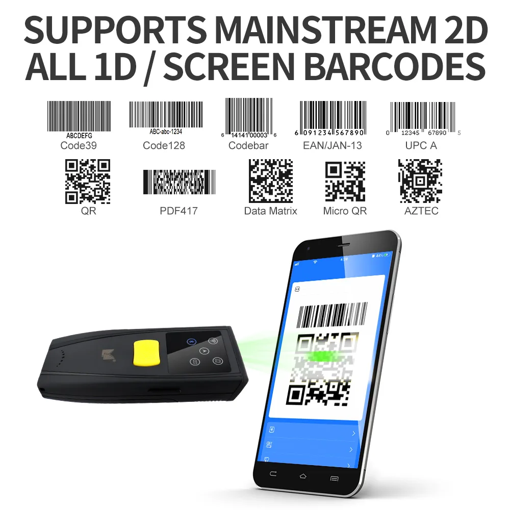 GT-780K 2D Portable Bluetooth Barcode Scanner