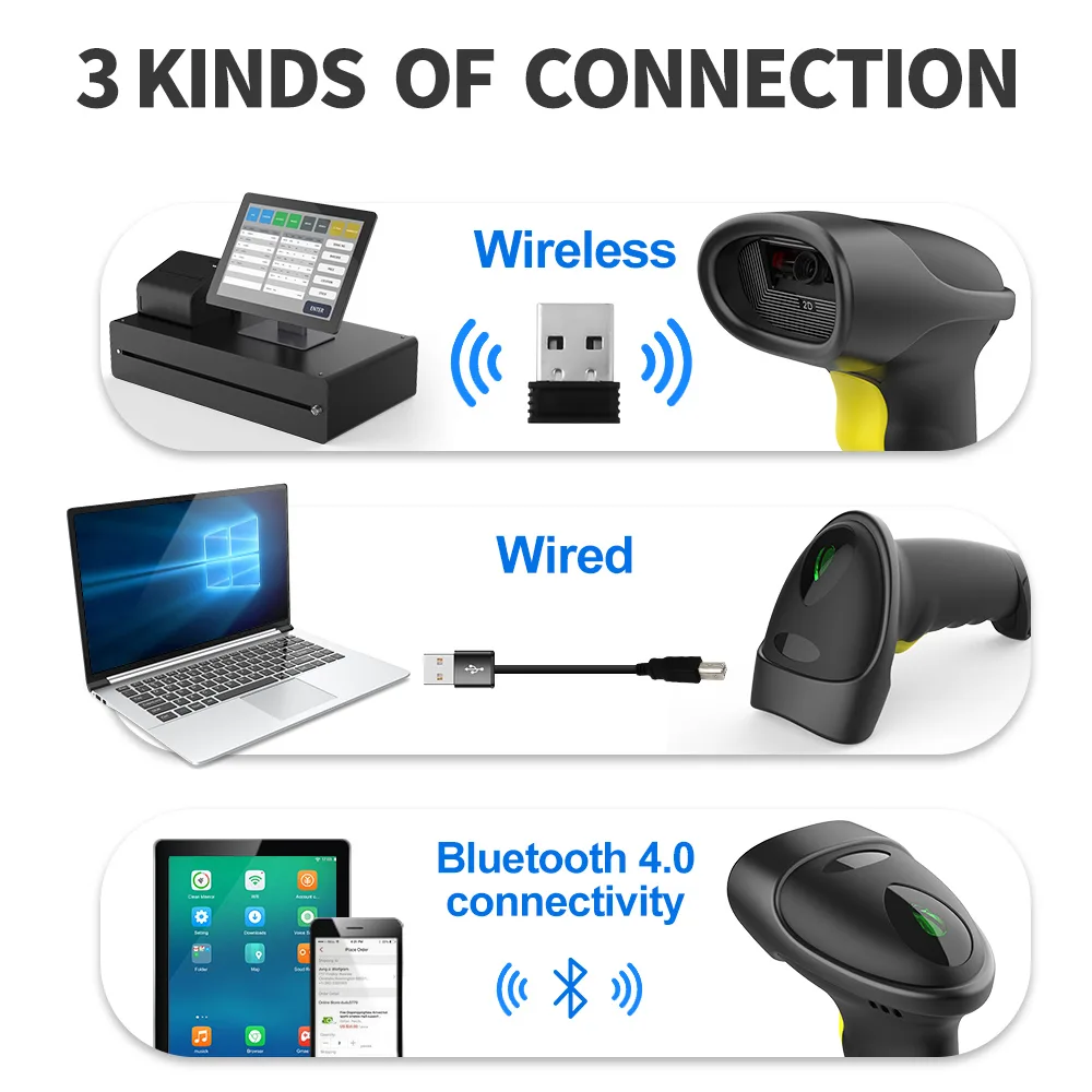 X-9201B Bluetooth Wireless 2D Barcode Scanner