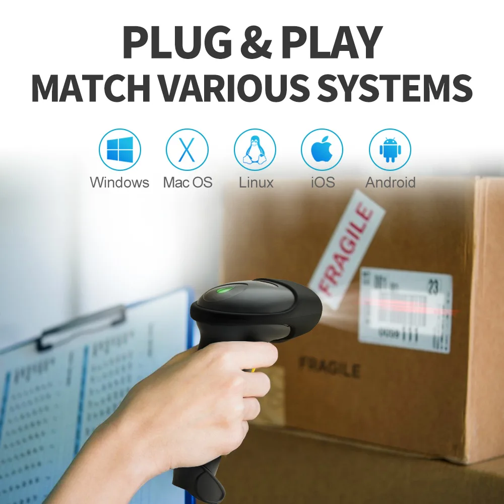 X-9201B Bluetooth Wireless 2D Barcode Scanner