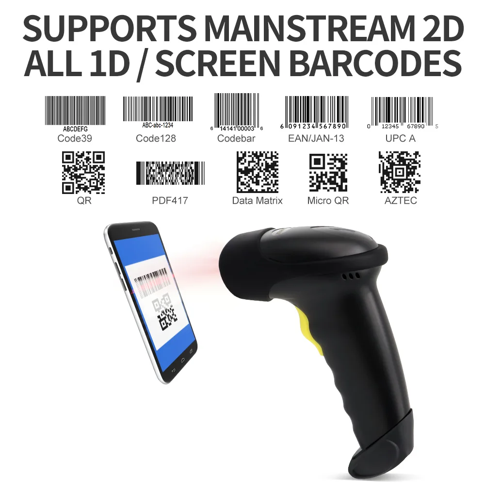 X-9201C Wireless 2.4G 2D Barcode Scanner