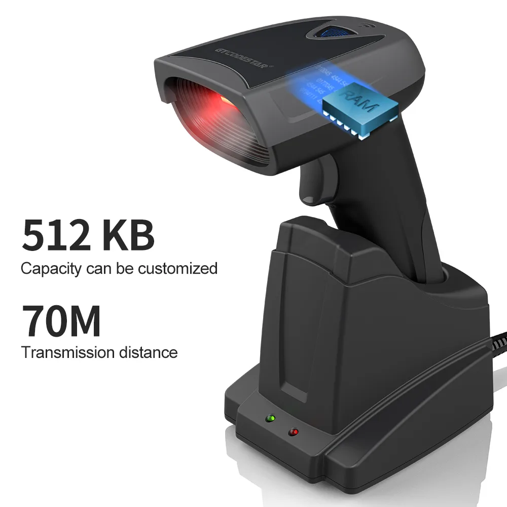 X-1801B Wireless Bluetooth 2D Barcode Scanner with Charging stand