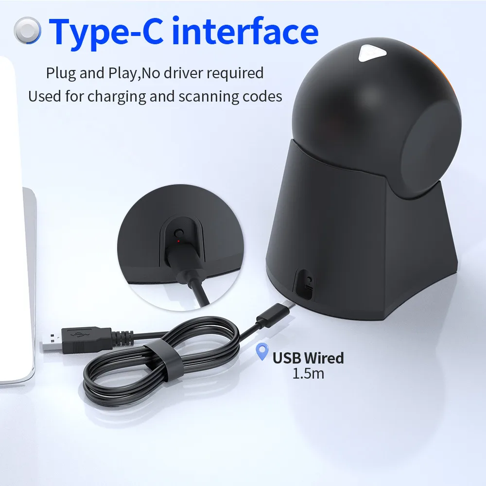GT-8800L 2D Desktop Wireless USB QR Code Reader