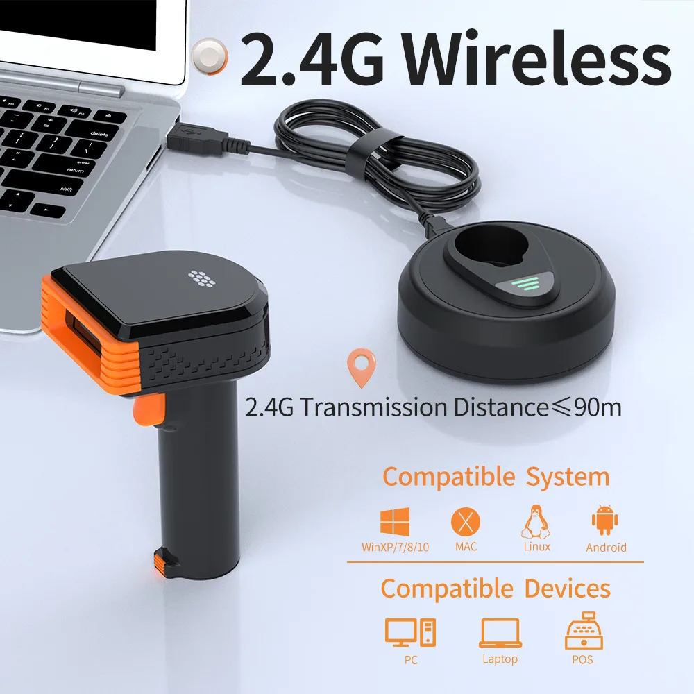 GT-3303H 2.4G Wireless 2D Barcode Scanner