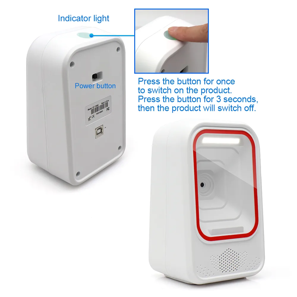 GT-7100C 2D Desktop Wireless Barcode Scanner