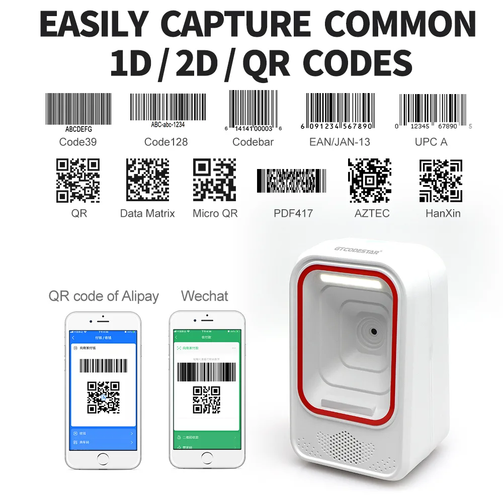 GT-7100C 2D Desktop Wireless Barcode Scanner