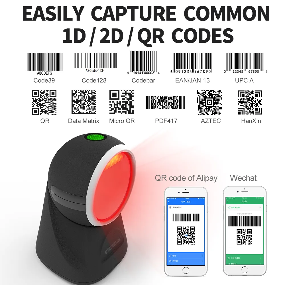 GT-8801 2D Desktop Wired Barcode Scanner