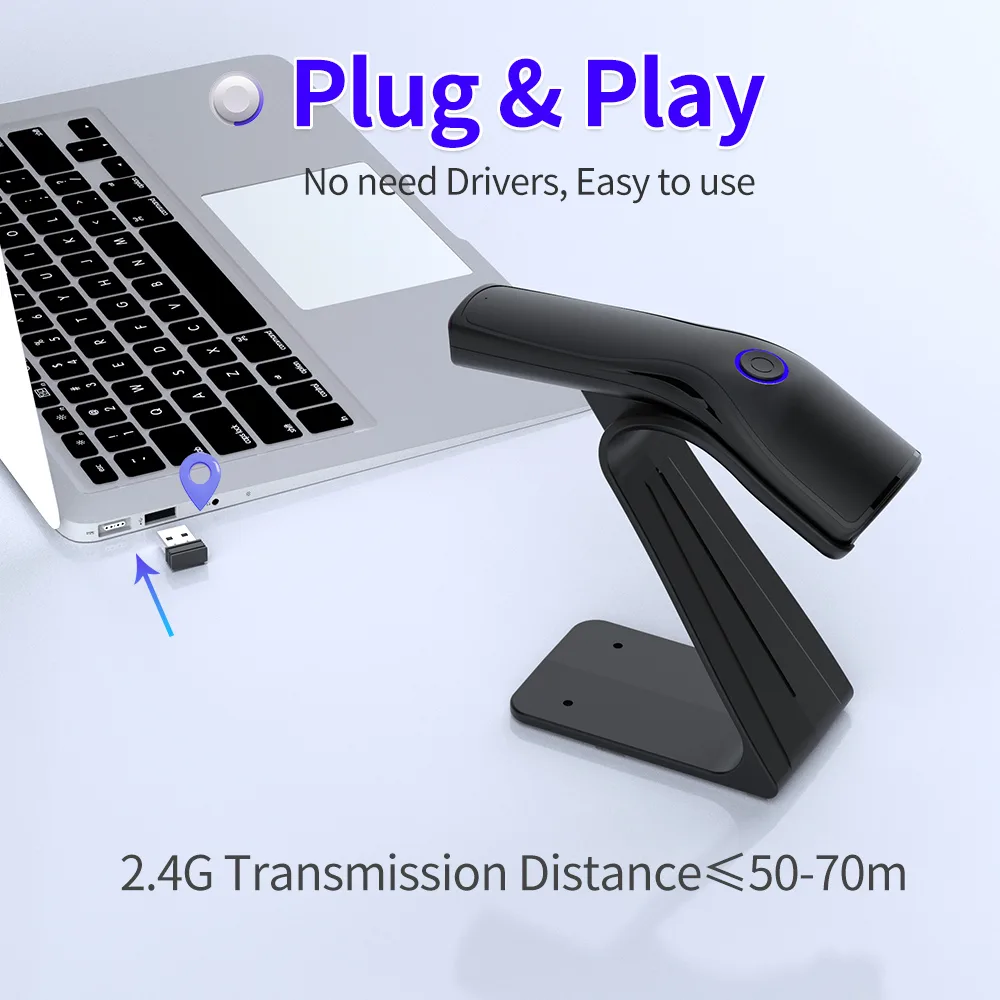 X-3501B Wireless 2.4G Bluetooth 2D Barcode Scanner